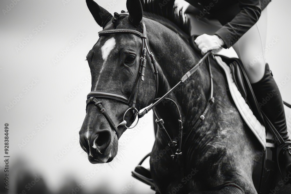 Fototapeta premium Equestrian sports Horse jumping show jumping riding