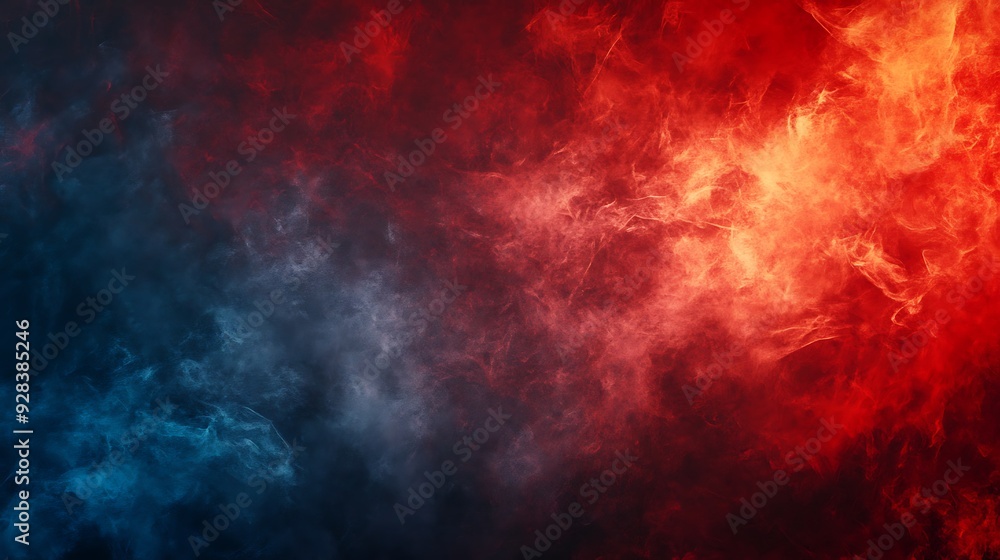 Naklejka premium Red and black smoke