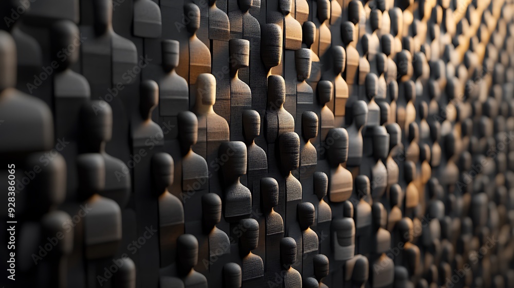 Fototapeta premium Abstract background of Human resource, community of recruitment concept