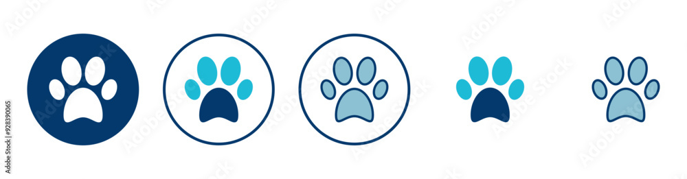 Paw icon vector isolated on white background. Paw Print icon Paw icon vector isolated on white background. Paw Print icon