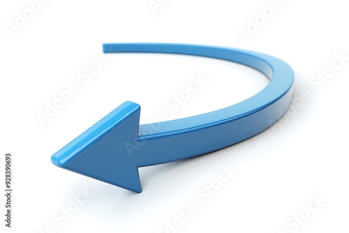 Curved arrow pointing to the right on a white background