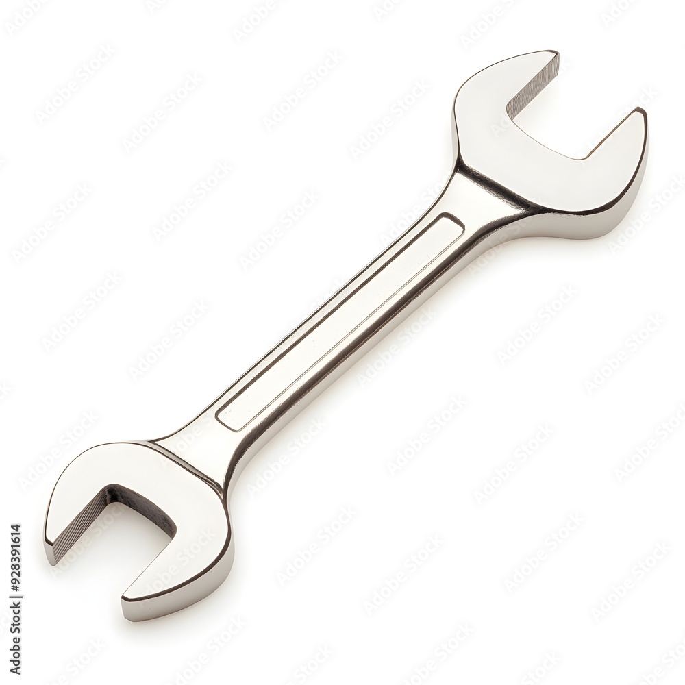 Metallic Wrench Isolated on Clean White Background Metallic Wrench Isolated on Clean White Background