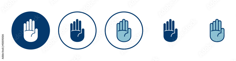 Hand icon vector isolated on white background. Hand gesture. hand stop Hand icon vector isolated on white background. Hand gesture. hand stop