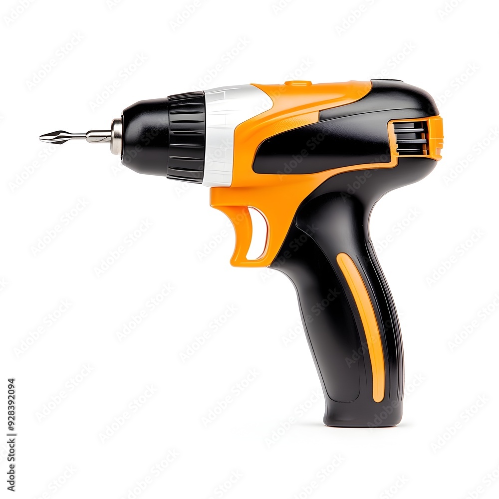 Closeup shot of a bright orange and black glue gun a multipurpose tool for adhesive applications Closeup shot of a bright orange and black glue gun a multipurpose tool for adhesive applications