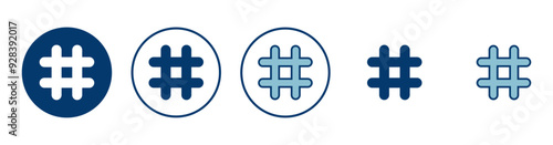 Hashtag icon vector isolated on white background. hashtag vector icon