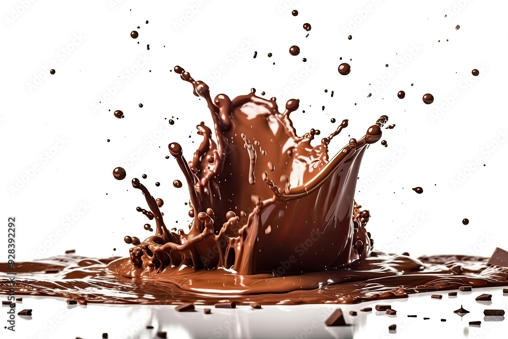 Chocolate Splash on White Background High Resolution Creative Photography Ideal for Dessert Ads Product Packaging and Culinary Visuals Chocolate Splash on White Background High Resolution Creative Photography Ideal for Dessert Ads Product Packaging and Culinary Visuals
