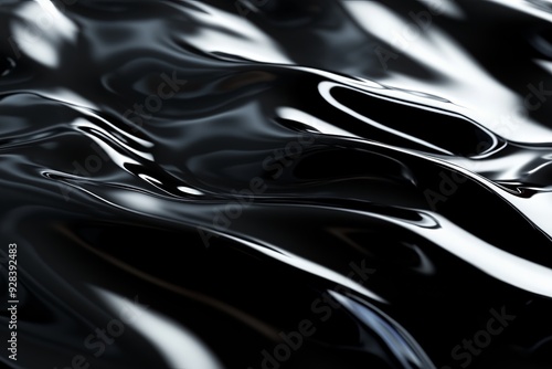 Abstract Black Liquid Texture Background