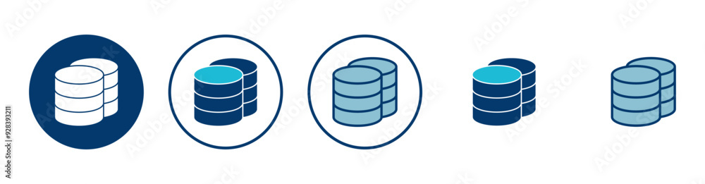 Database icon vector isolated on white background. database vector icon Database icon vector isolated on white background. database vector icon