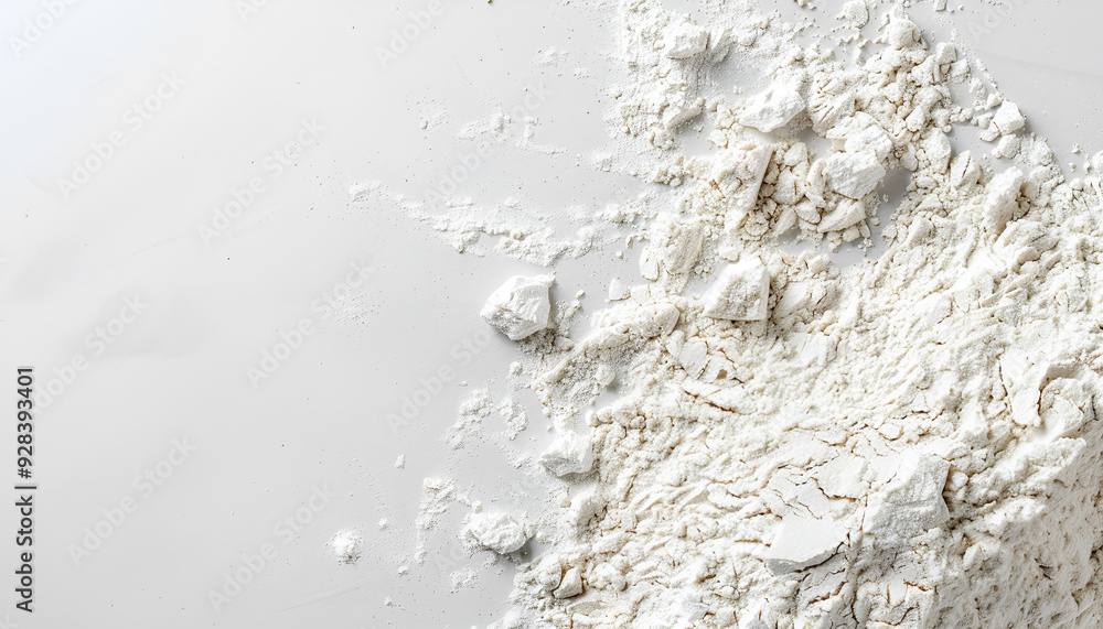 Heap of flour on white background Heap of flour on white background
