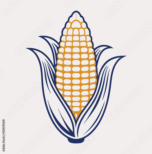 corn on the cob vector illustration 