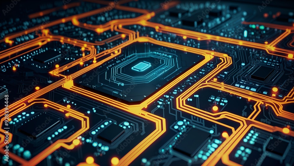 electronic circuit board depicting the power of modern technology electronic circuit board depicting the power of modern technology