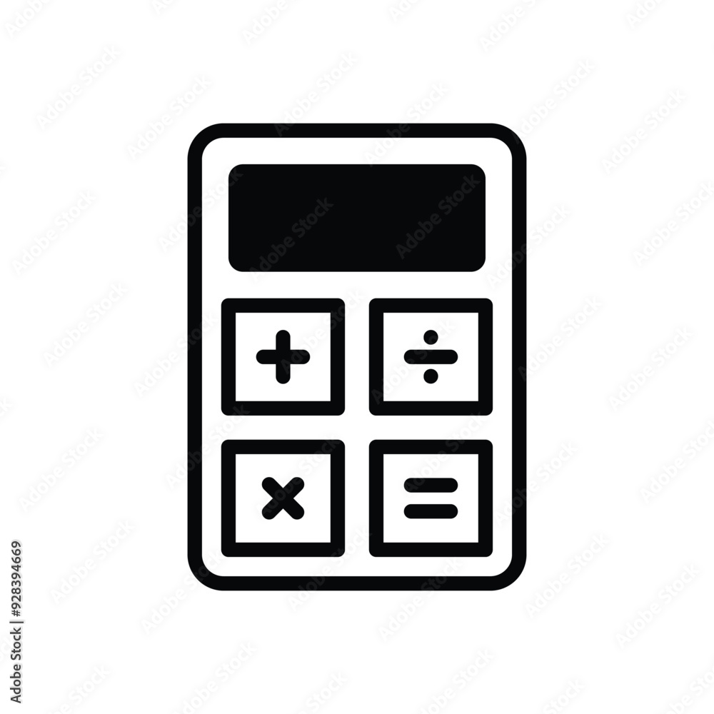 Calculator vector icon Calculator vector icon