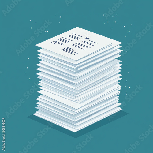 Vector_illustration_of_a_stack_of_papers
