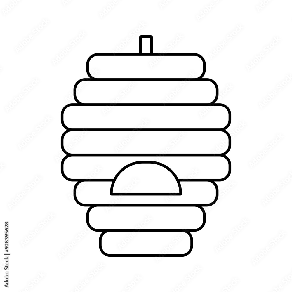 Beehive line icon editable stroke vector clipart Beehive line icon editable stroke vector clipart