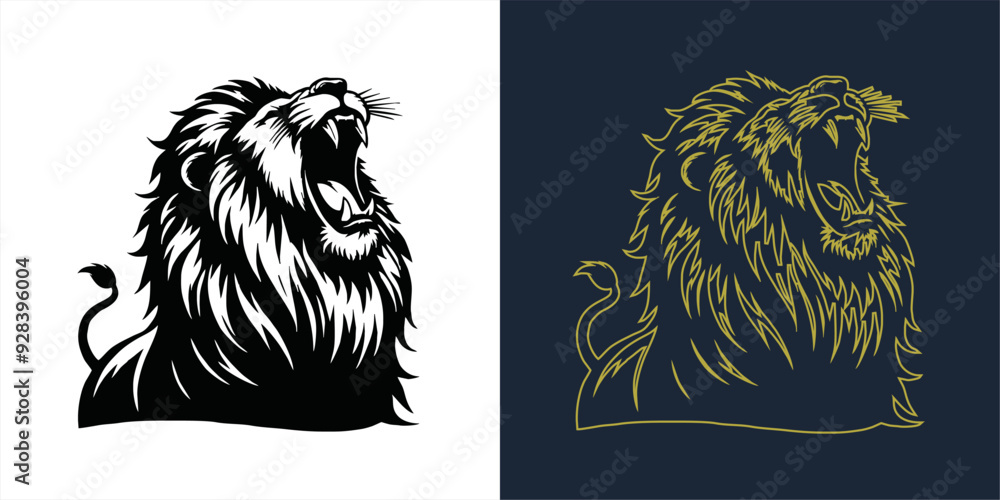 Obraz premium wolf mascot design of the head of arctic wolf. Vector wolf's head as a design element 