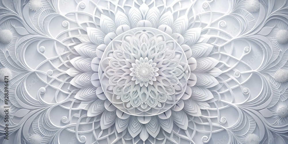 White Papercut Mandala, Paper Art, 3D, White Floral, Pattern, Design White Papercut Mandala, Paper Art, 3D, White Floral, Pattern, Design