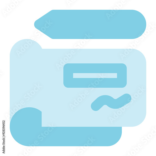 cheque icon for illustration