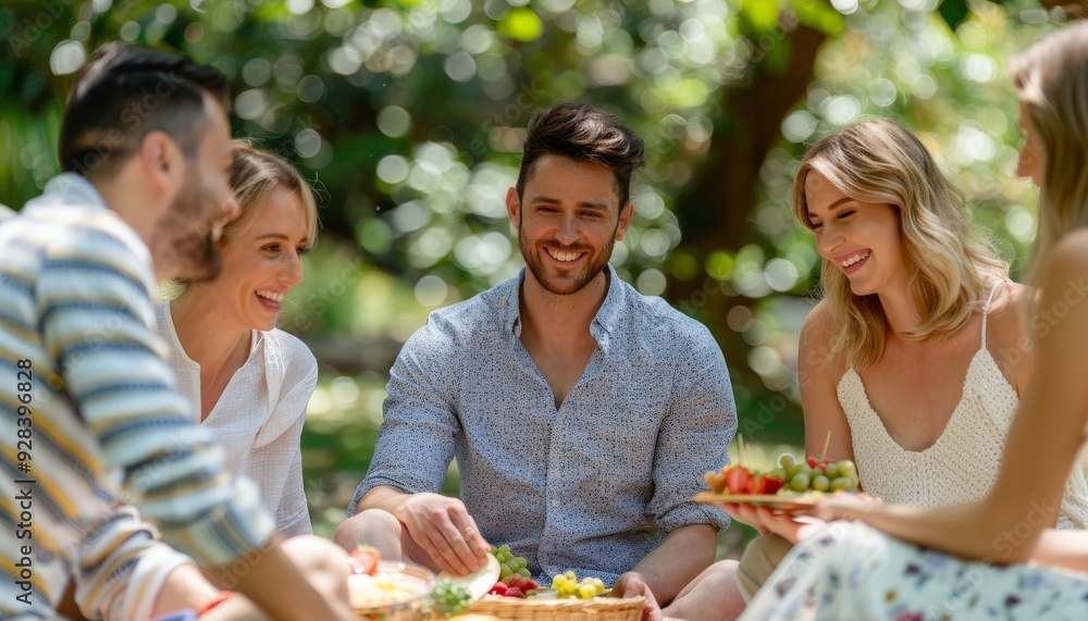 Happy Friends Enjoying Picnic in the Park Happy Friends Enjoying Picnic in the Park