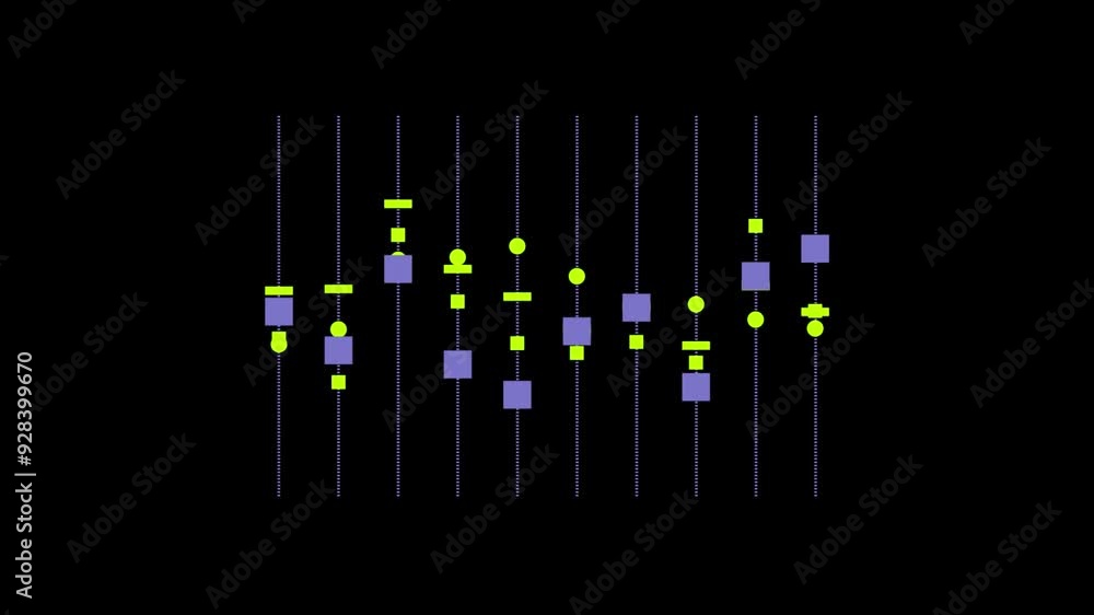 Tuning Sound Equalizer on Digital Screen – Music Sound Adjustment 