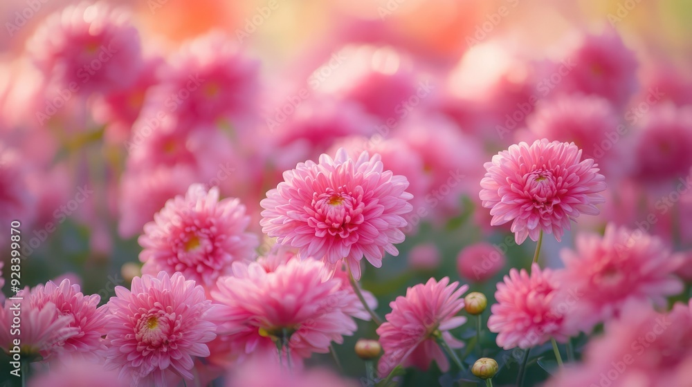 the beauty of chrysanthemums blooming in the garden the beauty of chrysanthemums blooming in the garden