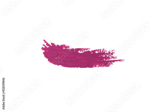 Fuchsia Pink Matte Lipstick Smear With A Smooth Creamy Texture Brush Stroke On White Background