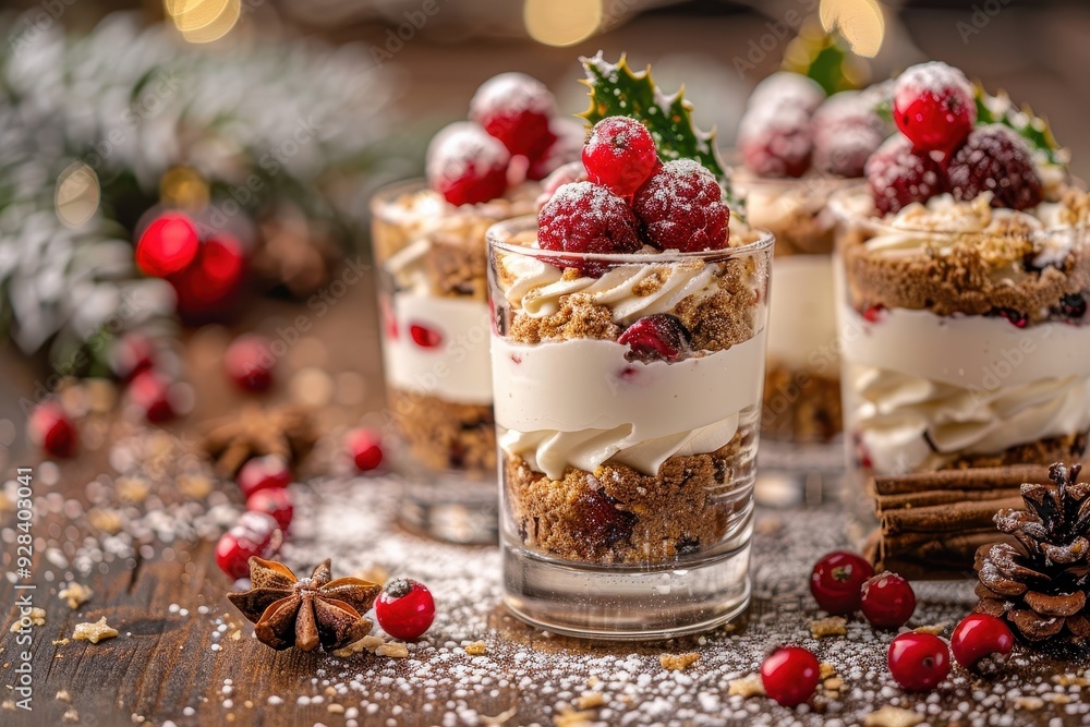 festive holiday drink in a cup with adornment festive holiday drink in a cup with adornment