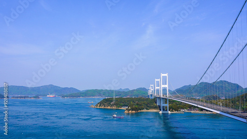 青空としまなみ海道と島々