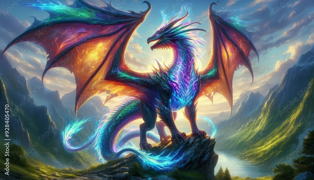 Glowing Dragon with Light Shining from Within Glowing Dragon with Light Shining from Within