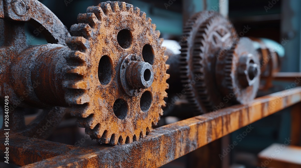 Rusty Gear on Isolated Background: A Detailed Close-Up of a Weathered, Rusty Gear with Distinctive Corrosion Patterns Rusty Gear on Isolated Background: A Detailed Close-Up of a Weathered, Rusty Gear with Distinctive Corrosion Patterns