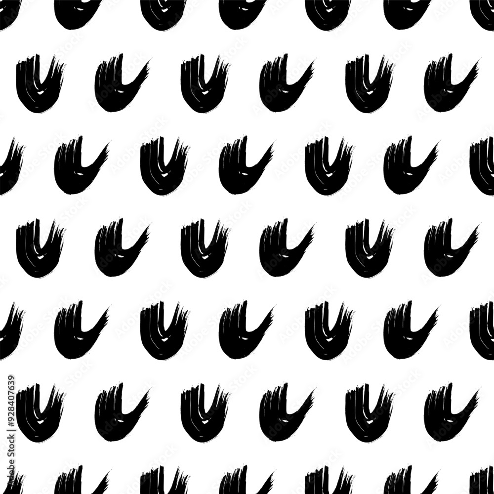 Seamless pattern with black wavy grunge brush strokes Seamless pattern with black wavy grunge brush strokes