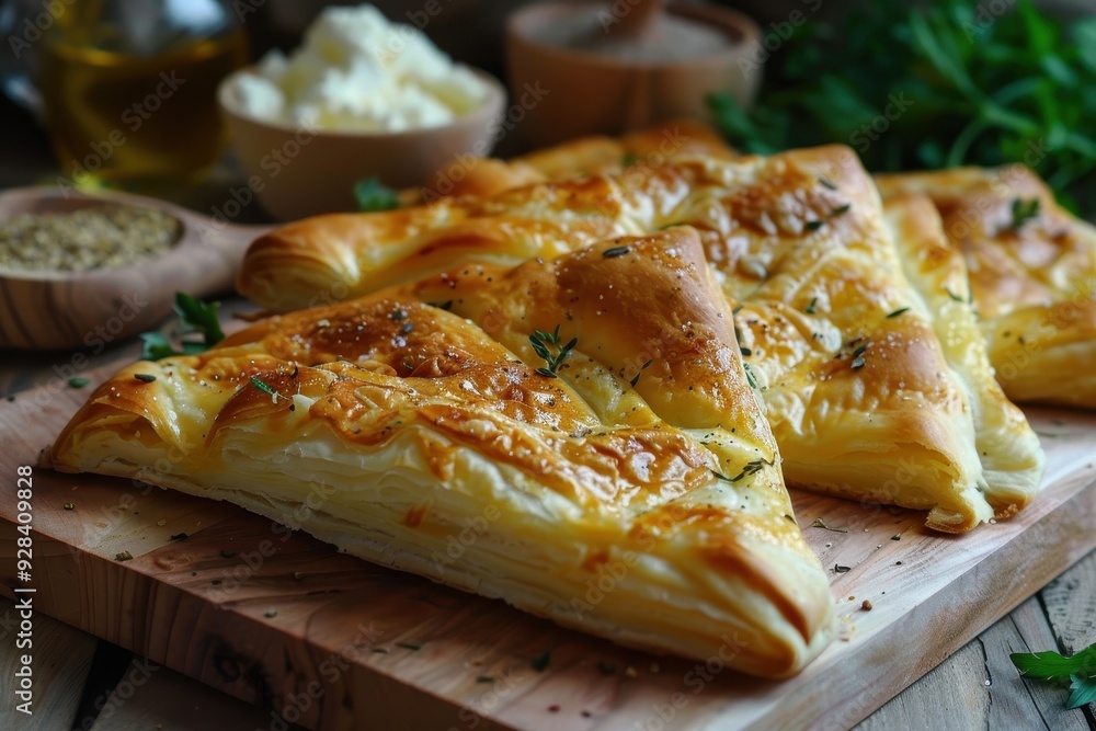 Georgian Penovani cheese puff pastry Georgian Penovani cheese puff pastry