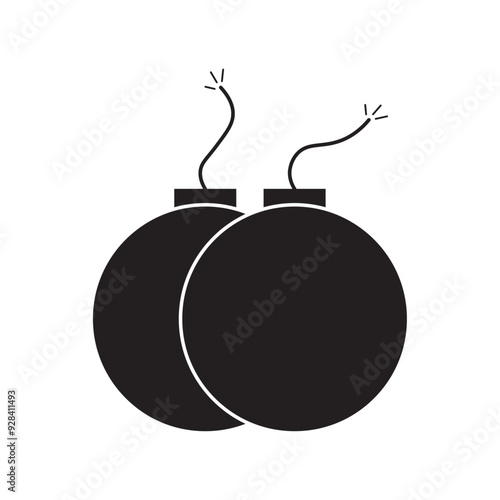 cannon ball flat icon vector
