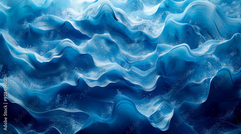 Abstract Ocean Wave Layers Abstract Ocean Wave Layers