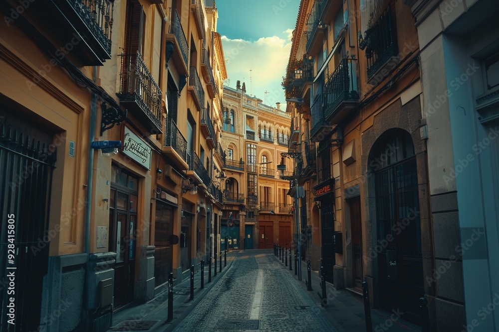 ai generative classic italian residential street alley ai generative classic italian residential street alley