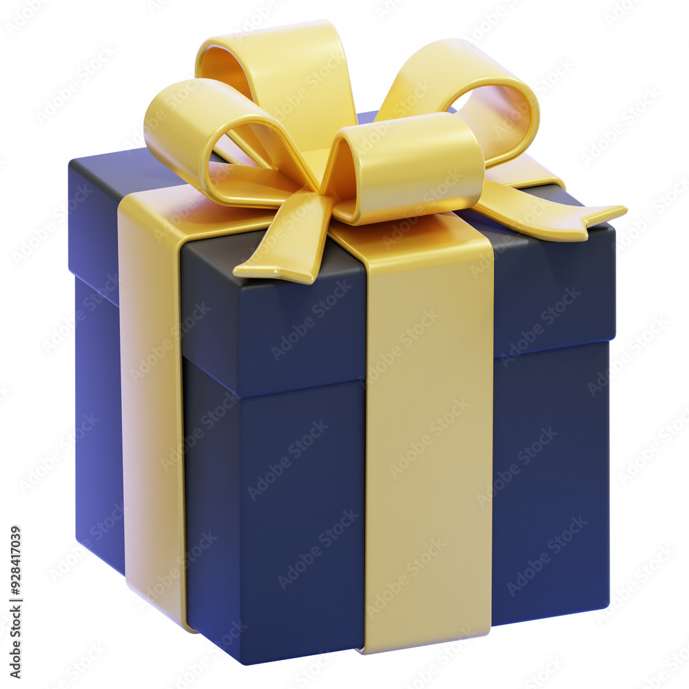 PNG 3D Black Gift Box icon isolated on a white background PNG 3D Black Gift Box icon isolated on a white background