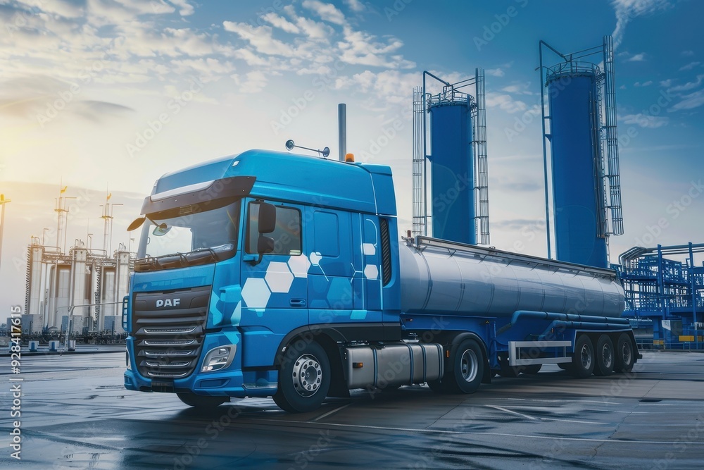Hydrogen tank truck near gas storage new energy Hydrogen tank truck near gas storage new energy