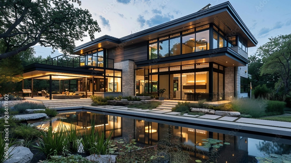 Modern Luxury Home with Pool and Patio Modern Luxury Home with Pool and Patio