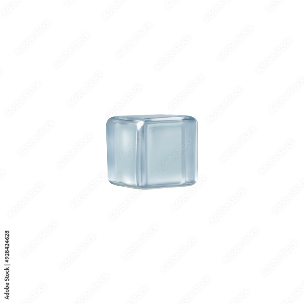 Ice cube 3D vector illustration icon Ice cube 3D vector illustration icon