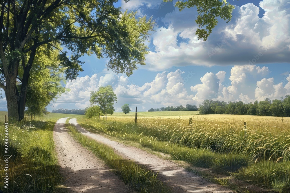 Fototapeta premium Rural scenery during summer