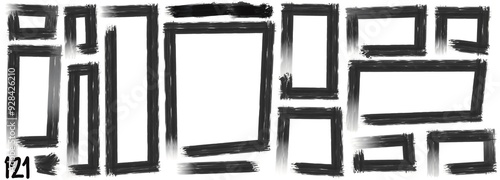 Grunge stripes mega set bundle collection. Black labels, frames, paint texture. Brush strokes mockups template. Background handmade design elements.
