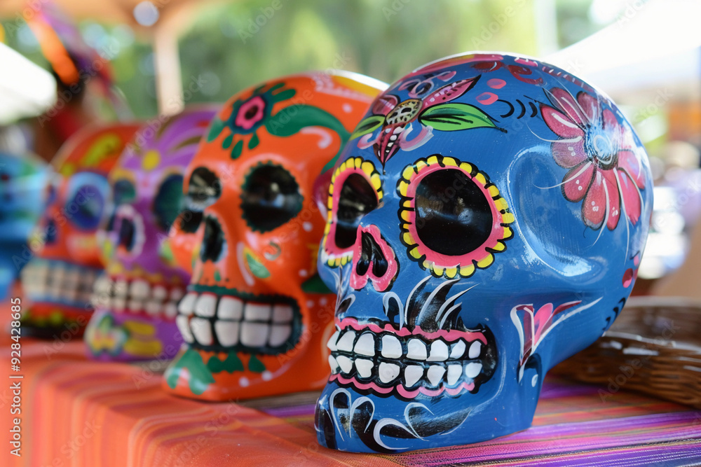 Beautiful greeting card with bright holiday composition for happy to joy celebrate dia de muertos Beautiful greeting card with bright holiday composition for happy to joy celebrate dia de muertos
