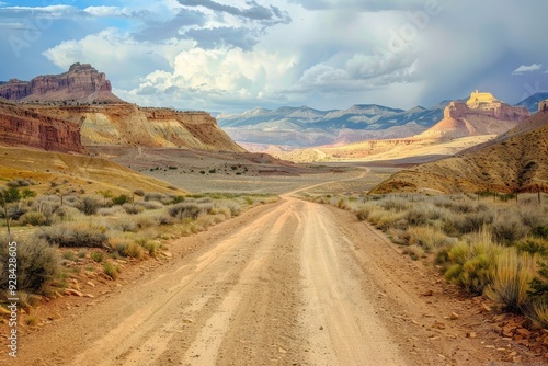 Scenic dirt road in Utah