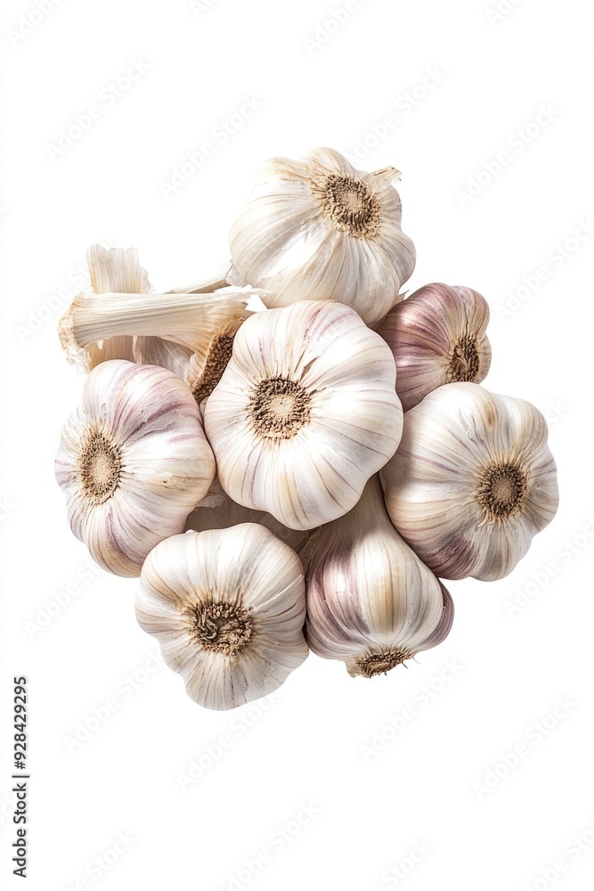 Garlic bulbs stacked Garlic bulbs stacked