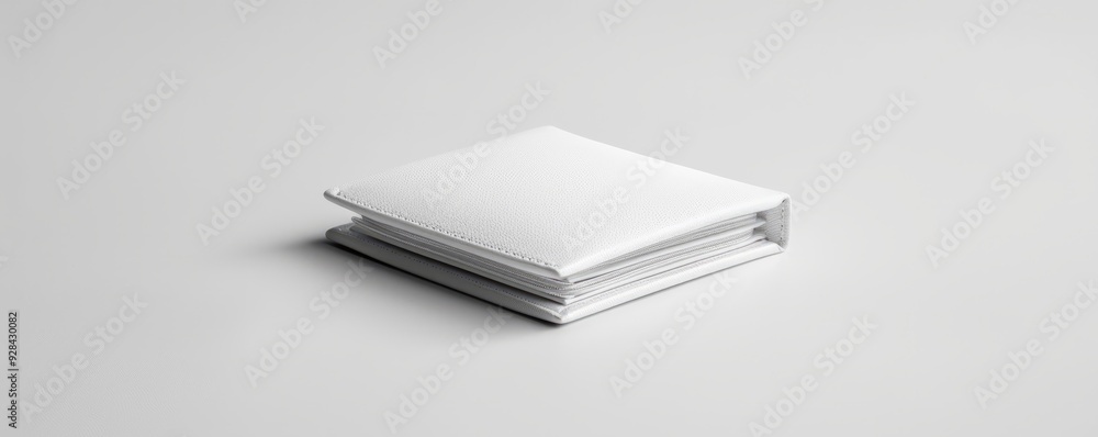 White leather wallet on white background, 4K hyperrealistic photo White leather wallet on white background, 4K hyperrealistic photo