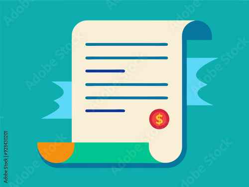Bill document illustration generated by ai