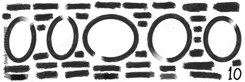 Grunge stripes mega set bundle collection. Black labels, frames, paint texture. Brush strokes mockups template. Background handmade design elements.