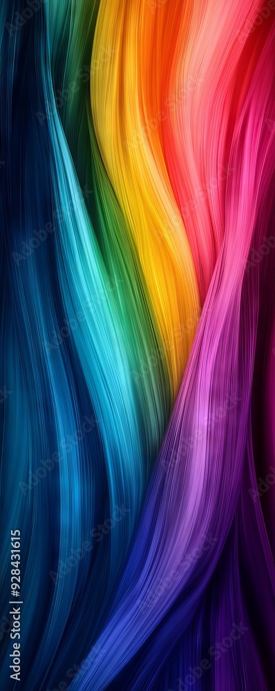 A vibrant flow of colorful waves creating a mesmerizing visual of harmony and creativity in motion. A vibrant flow of colorful waves creating a mesmerizing visual of harmony and creativity in motion.