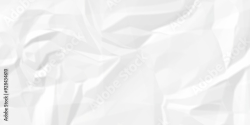 White crumpled paper texture . White wrinkled paper texture. White paper texture . White crumpled and top view textures can be used for background of text or any contents .