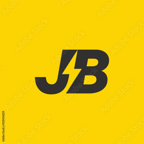 Letter JB Electric Logo Concept