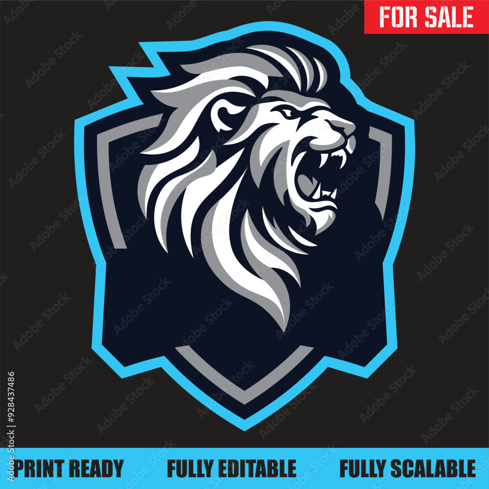 Fierce Roaring Lion Sports Mascot Logo Fierce Roaring Lion Sports Mascot Logo